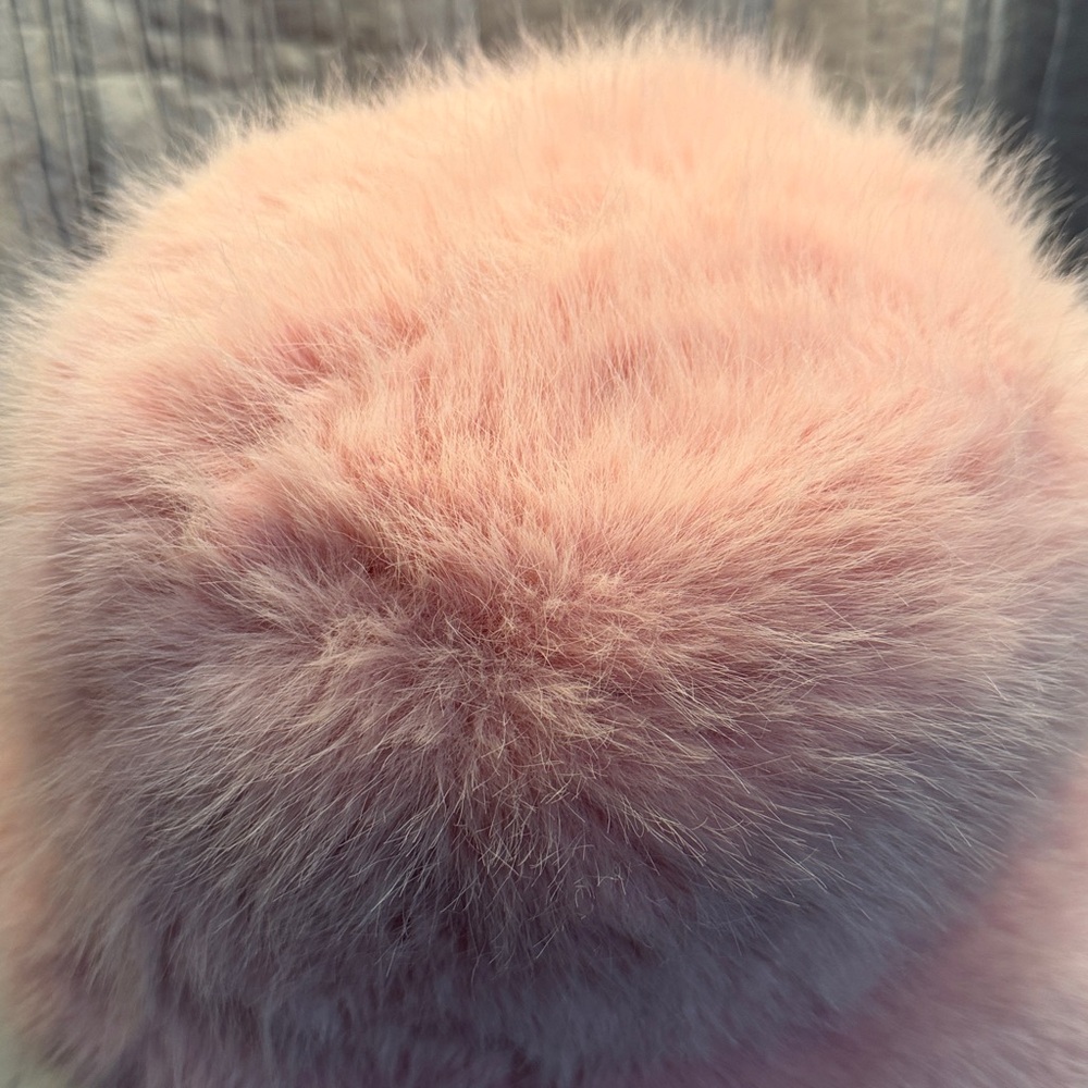 Elegant Pink Faux Fur Hat - Picture 7 of 10